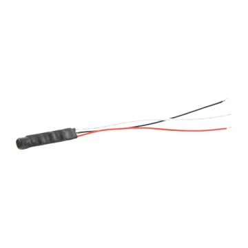 Microphone externe - Connecteur de borne de câble - Power + (rouge), puissance (noir) - Audio (blanc) - DC6V ~ 12V Power - Longueur: 130 mm