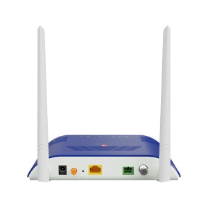 Modo dual XPON (Compatible con GPON y EPON) - 1 puerto LAN Gigabit con auto-negociación - Interfaz CATV integrada para televisión RF - Red inalámbrica Wi-Fi 4 (802.11n) a 300 Mbps - 2 antenas externas MIMO 2T2R de 5dBi - Conector óptico monomodo SC/APC (h
