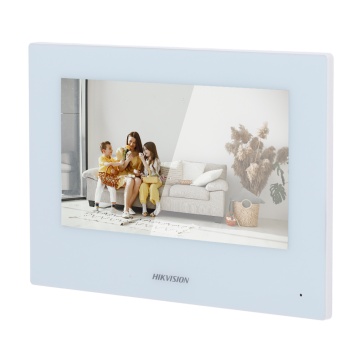 Monitor Videory - Écran tactile 7 "- Audio bidirectionnel - 2 fils, Wi -fi, SIP | 2 sorties de relais - carton microSD jusqu'à 128 Go - Ensemble de surface | blanc