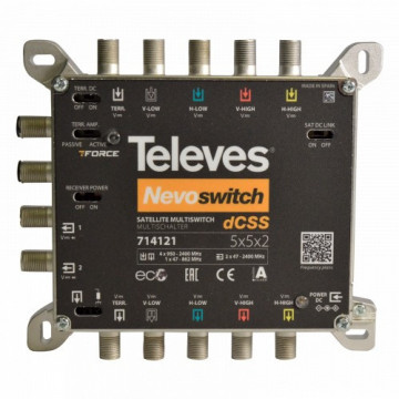 MultiSwitch DCSS 5x5x2 "F" Terminal / cascade, terrain passif / réglable (commuté)