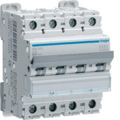 NFN401 - Interruttore automatico 4P 1A C 6/10kA 4M HAGER EAN:3250614628375