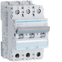 NKN340 - Interruttore automatico 3P 40A C 10/15kA 3M HAGER EAN:3250614629686