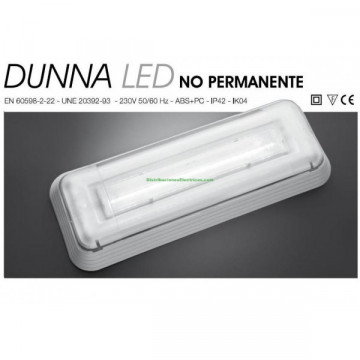 Notfall-LED 30 Lumenes Dunna D-30L 230 V 0,4W Normaluux