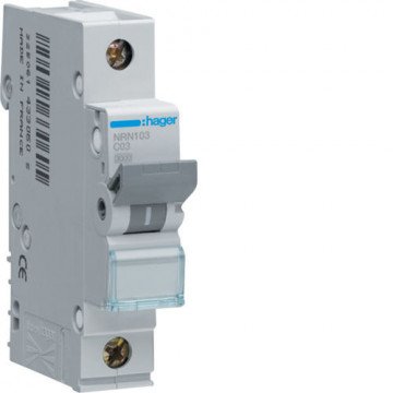 NRN103 - Breaker 1p 3A C 25KA 1m HAGER EAN: 3250614644818