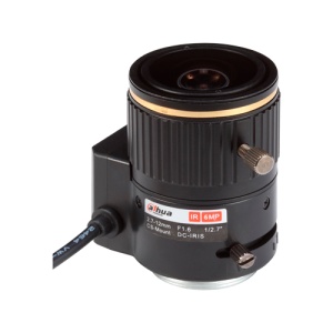 Objektiv mit CS-Gewinde – Qualität 6,0 Mp – AutoIris Direct Drive (DC) – Varifokal: 2,7 bis 12 mm – 1/2,7 Zoll / F1,6 – IR-Korrektur