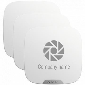 Pack 10 customizable covered for outer siren - white color - fit for outdoor use - siren not included