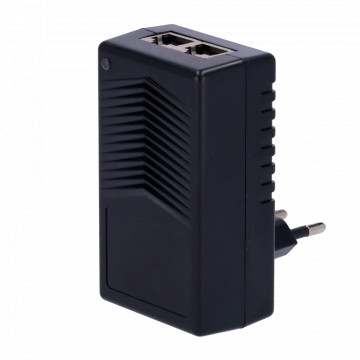 Passiver PoE-Injektor zur Wandmontage – RJ45-Eingang/Ausgang 10/100 Mbit/s – Leistung 15 W – maximale Entfernung 100 m – Geschwindigkeit 100 m – stabilisiert und geschützt