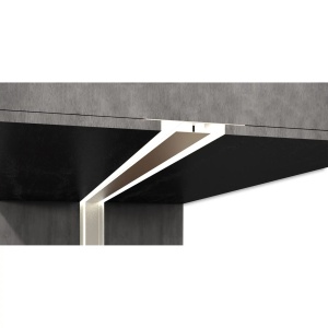 Perfil Alum. Base Luz Indirecta 152x14,5x2000mm Anod. LANHOSO