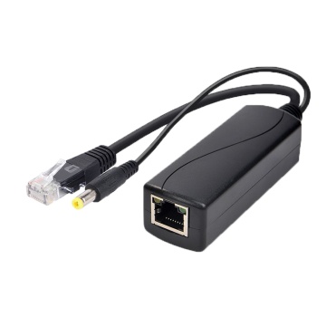 Poe Splitter - For IP Chambers without POE - Input RJ45 (POE) / Output RJ45 and Jack - Speed 10 /100 / 1000MBPS - Maximum power 30 W / DC 12 V / 2A - POE IEEE802.3AF / POE IEEE802.3AT