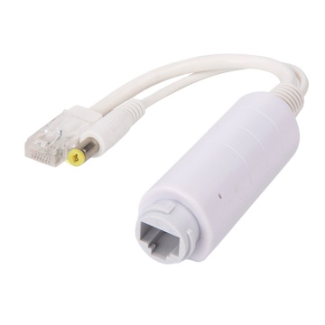 PoE Splitter - Para câmaras IP sem PoE - Entrada RJ45 (PoE) / Saída RJ45 e jack - Velocidade 10/100Mbps - Potência máxima 15 W / DC 12 V / 1A - PoE IEEE802.3af / PoE IEEE802.3at | IP66