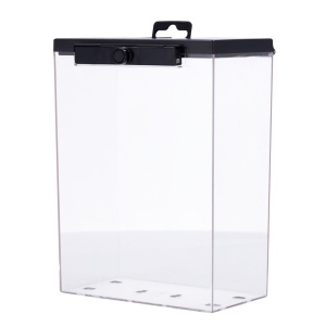 Proteção eletrónica antirroubo EAS - AM 58 kHz | Desbloqueio magnético - Caixa transparente em policarbonato - Medidas int.: 205 (Lg) x 155 (Al) x 85 (Pf) mm - Medidas ext.: 210 (Lg) x 160 (Al) x 95 (Pf) mm - Compatível com antenas AM
