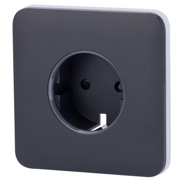 Protection avant pour le type F - AJ -outletcore -Smart Type - Type Type - AJ -outletcore - Power and Power Consommation LED Indicateur - Bouton de collaboration pour le contrôle manuel - LED de rétroaction - Couleur de graphite