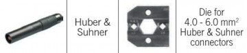 R62420530 - HU000671 - Matriz para terminais 4.0 / 6.0 mm2 Huber & Suhner HT ITALIA