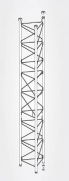 Reinforced Intermediate Section, Torre 450 Zinc+White, 3m