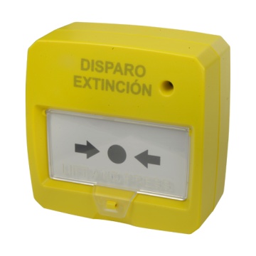 Remarishable button - Special for Extinguisher Panel - Manual Activation - LED Indicator - Surface Installation - Rearmed by hand or by key