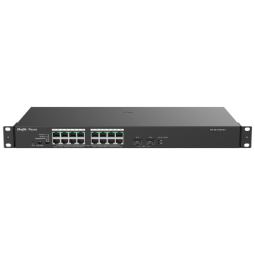 Reyee PoE Desktop Switch - 16 RJ45 Portas 2 + [%VAR%] Uplink SFP - 16 Portas Gigabit + 2 Portas Gigabit - 16 Portas PoE+ 802.3af/at | Potência total 247W - Isolamento de portas / Controlo de fluxo - Plug and Play
