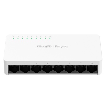 REYeee Switch Desktop - Boîte en plastique - 8 ports RJ45 - vitesse 10/100/1000 Mbps - Plug and Play - Technology Power Économies