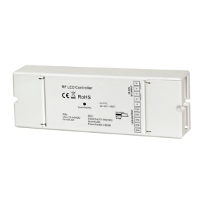RF-CONTROLLER MONO/CCT/RGBW/RGB+CCT 12-36VDC 5CHx5A 300W-900W IP20