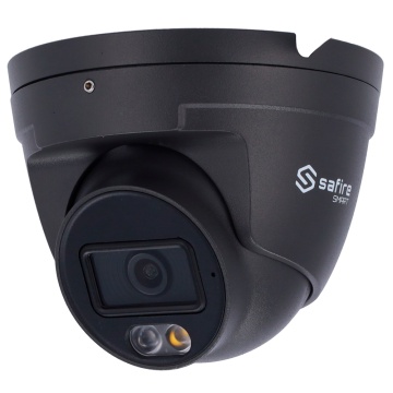 Safire Smart Turret House IP E1 IA - Gray color - Resolution 4 Megapixel (2566x1440) - 2.8 mm lens | Integrated Microphone | DL 30M - AI: Human and Vehicle Classification - IP67 Waterproofing | Poe (IEEE802.3AF) | P2P