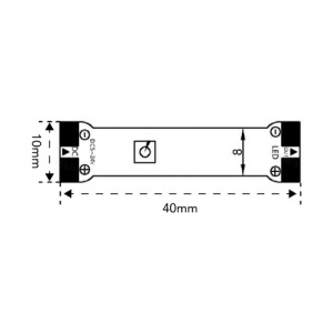Sensor movimento 10mm Flex p/perfil led c/ temp. 5-24Vdc 5A