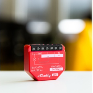 Shelly 1PM Gen3 - 110/230VAC 24-30VDC - 16A Módulo de interruptor de automatización WiFi