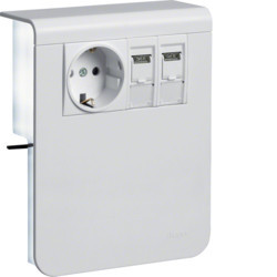 SL201159209016 - Schuko+2xRJ45 Cat.6 SL20115, weiß HAGER EAN:4012740018647