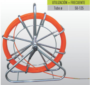 SONDA DE CABO DE FIBRA DE VIDRO AUTO-ENERGIZADA 6 M/M 40Mt. + RECIPIENTE V. 550 M/M