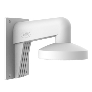 Suporte de parede - Apto para dome - Apto para uso no exterior - Cor branco - Passador de cabos