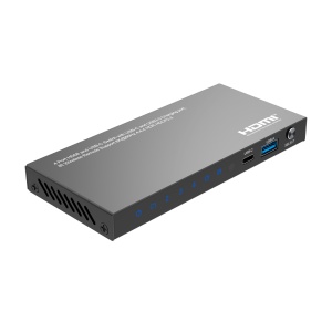 Switch de sinal HDMI/USB-C - Permite 4:1 - 3 entradas HDMI - 1 Entrada USB-C - Resolução 8K
