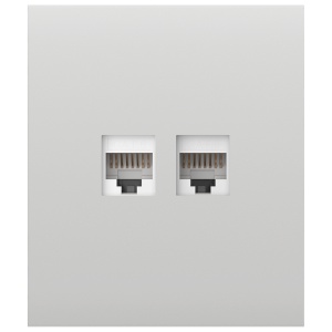 Tampa central para tomada Ethernet - Compatível com AJ-OUTLETCORE-LAN-W - Requer moldura AJ-FRAME - Cor branco
