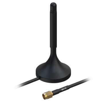 Teltonika - Antena WiFi magnética - Frequência 2400~2500 MHz - Conector macho RP SMA - Impedância 50 ohms - Cabo RG174 3 metros de comprimento