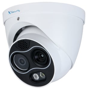 Tourelle double ip x -securinty la caméra théorique - 256x192 vox | Objectif 3,5 mm | Sensibilité ≤ 40mK - Capteur optique 1 / 2,7 ”4 MPX | Lens 4 mm - Wizsense, avec classification des personnes et des véhicules - Détection de fumée et de chaleur - Audio | Alarmes | MicroSD |