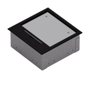UDKQ069005 – Box + quadratischer Deckel. Sol. Komp. 12M Schwarz HAGER EAN:4012740031509