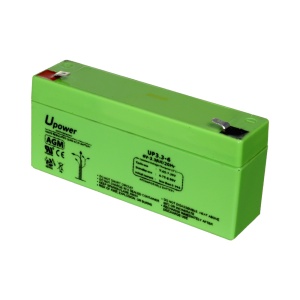 Upower - Bateria recarregável - Tecnología chumbo ácido AGM - Tensão 6 V - Capacidade 3.2 Ah - 66 x 134 x 34 / 670 g - Para backup ou utilização directa