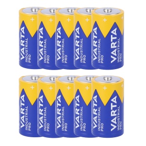 Varta - Pilha alcalina LR20 - Pack de 10 unidades - Tensão 1.5 V - Capacidade nominal 15000 mAh - Compatível com produtos do catálogo