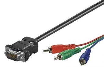 VGA -Kabel männlich + 3 RCA Macho (RGB) 5 MTS