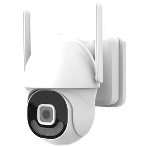 VicoHome Outdoor PT 3Mpx Wifi – Fernbewegung/Auto-Tracking – H.265/4 mm 89°-Objektiv – IR 7 m/weiße LED – Audio/Sirene/128 GB SD-Steckplatz – VicoHome und Cloud/Alexa-Anwendungen