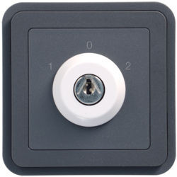 WNA037 - Cubyko - Botón llave c/3 Pajita, gris HAGER Ean:3250617174374