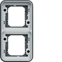 WNA408 - Cubyko - Marco x2 vertical, gris HAGER Ean:3250617174480