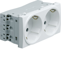 WS172 - sistema Salida Schuko par, blanco HAGER Ean:3250617081726