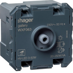 WXF063 - Galerie 2M Variator Universal Hager Ean Button: 3250617192880