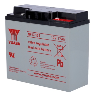 YUASA NP17-12I - Rechargeable Battery - Acid Lead Technology - Capacity 17 AH / 12 V - 167 x 76 x 181 / 6.1 kg - For backup or direct use