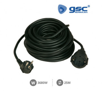 000100051 - 8436021940513Extensão Sucko (3x1,5mm) 25M Preto