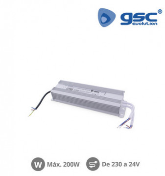 001504584 - 8433373045842 Source d'alimentation du ruban LED en 24V 200W IP67