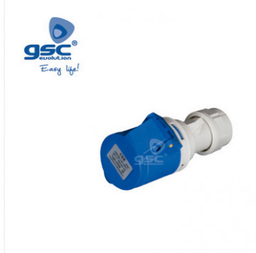 002300335 - 8436021943354 Air Aerial Cetac 3p (2p+T) 32A IP44 BLUE