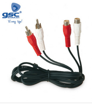 002600933 - 84360219493332 Audioverbindung 2 RCA -Mann für 2 RCA -Frau 2,5 m