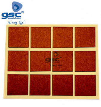 003802772 - 8433373027725Conjunto de 12 Jugadores adhesivos cuadrícula 20x23mm - Marrón