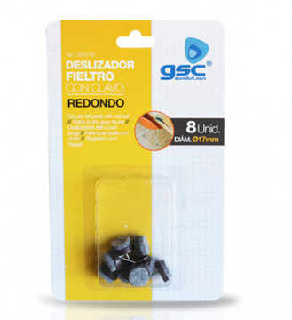 003802780 - 8433373027800 Échange de 8 foelts ronds avec clous Ø17 mm - brough
