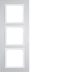 10133904 - B.3 - marco x3, aluminio/blanco HAGER Ean:4011334252207