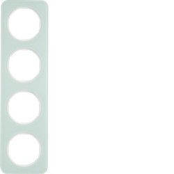 10142109 - R.1 - quadro x4 Vidro, branco HAGER EAN:4011334392804
